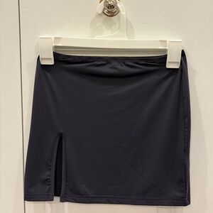 Princess Polly charcoal bodycon slit mini skirt